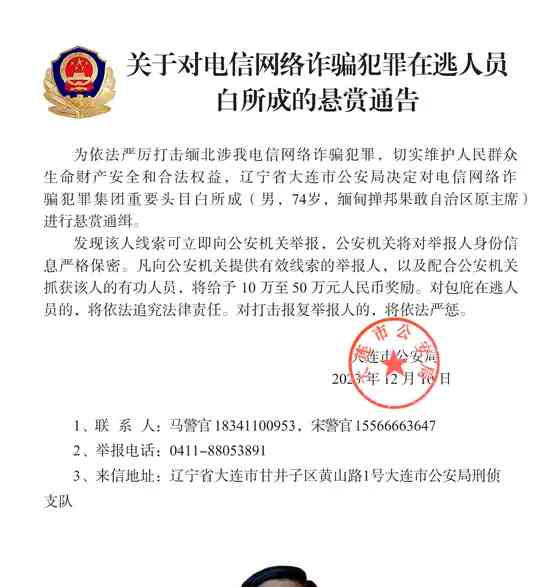 破网诈骗重案，公安局发布通缉令 