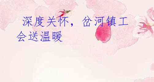 深度关怀,岔河镇工会送温暖